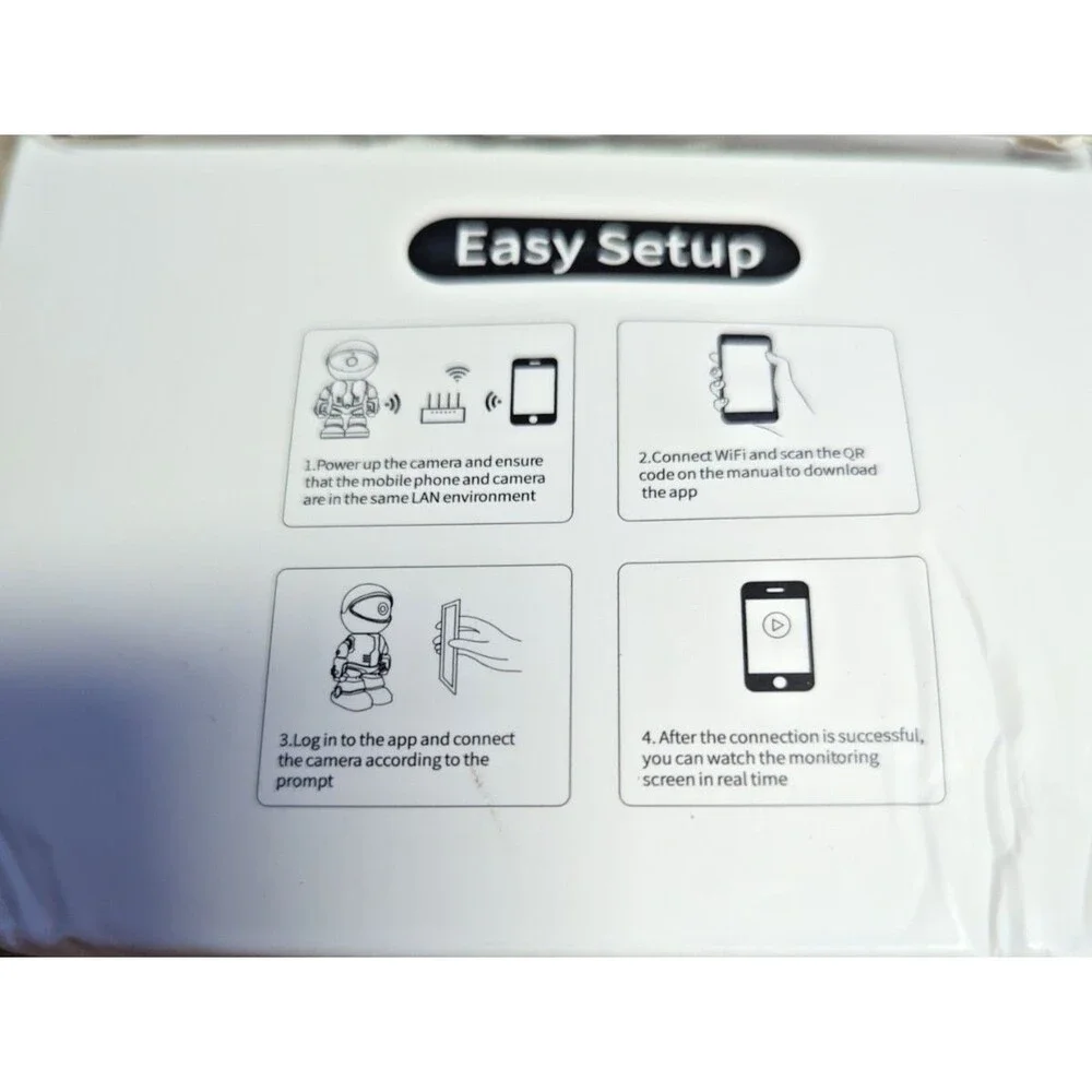 5G/2.4Ghz WiFi Robot Camera 3MP Pet/Baby Camera with Phone App Motion Detection